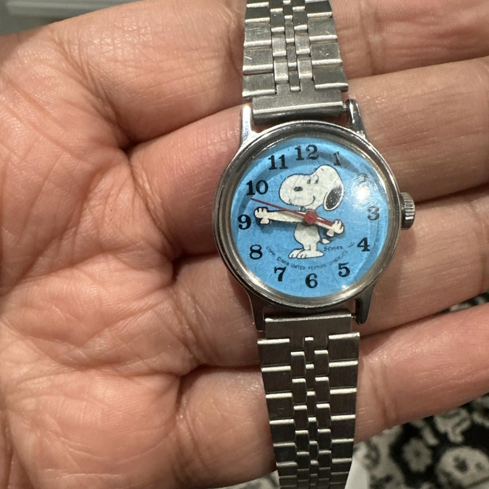 Working 1958 United Feature Syndicate Peanut Watch Manual Wind 24mm Fit 6.5 Rare - Picture 3 of 11